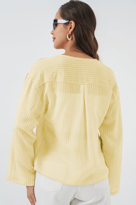 V-Ausschnitt Bluse mit Schleife - Image 3
