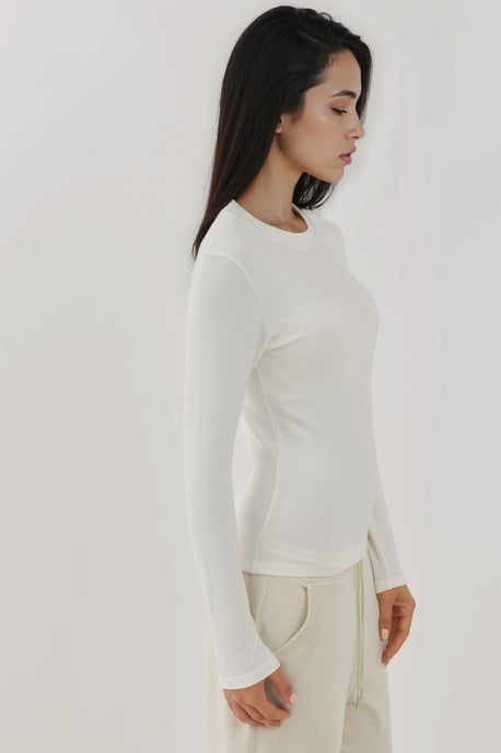 Ultraweiches Slim Fit Rundhals Langarm Basic Top - Image 4