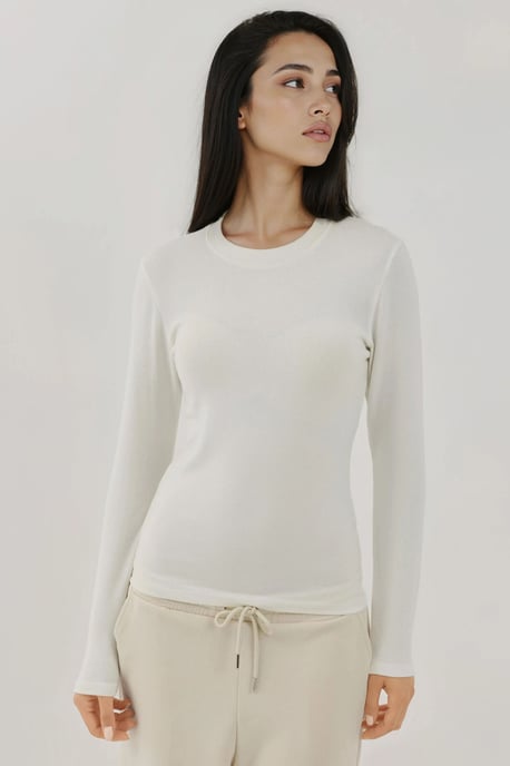 Ultraweiches Slim Fit Rundhals Langarm Basic Top - Image 5