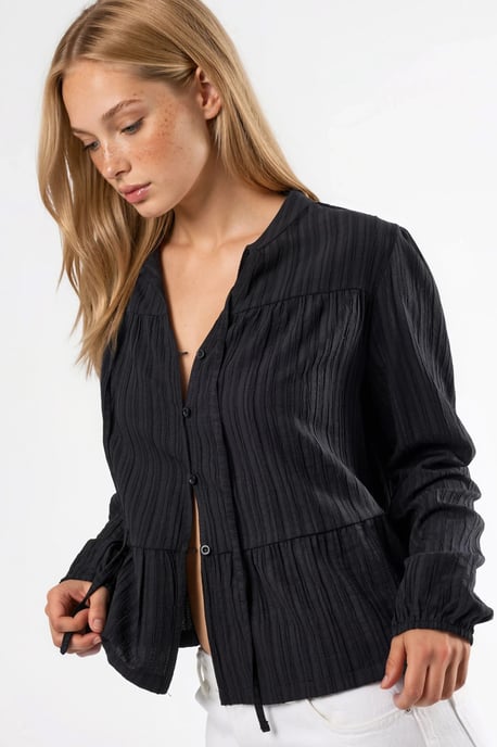 Langärmlige Bluse mit Tippetkragen - Image 3