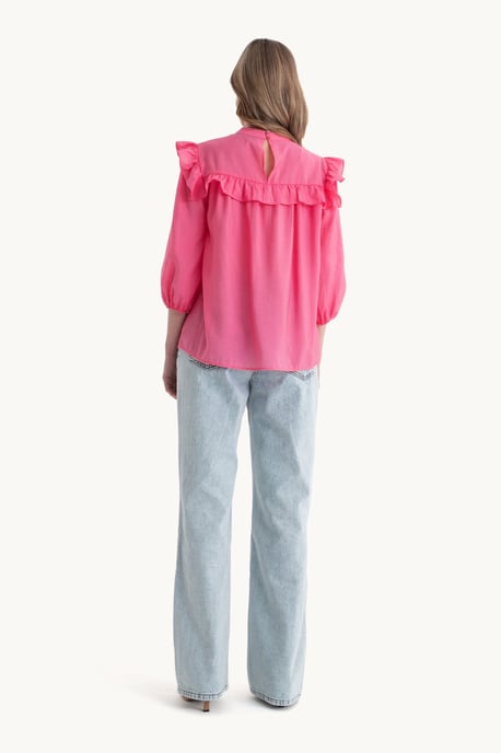 Rundhalsweite Bluse - Image 4