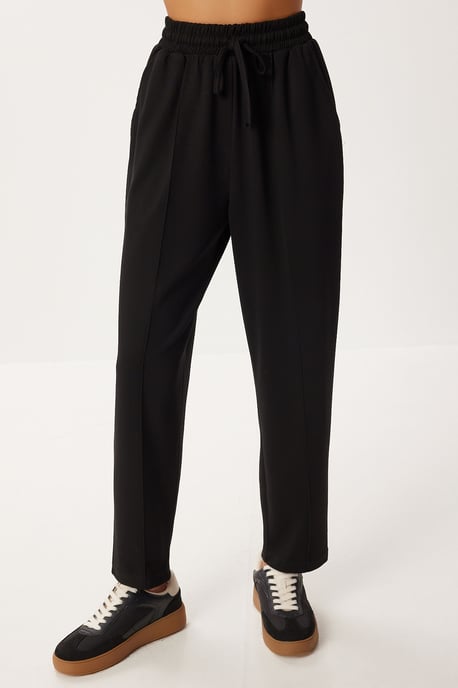 Rundhalsausschnitt Bluse & High-Waist Straight Leg Zweiteiliges Set - Image 4