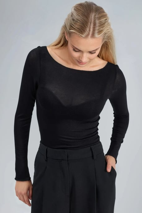 Boot-Neck Cashmere-Mischung Ultraleichte Bluse - Image 6