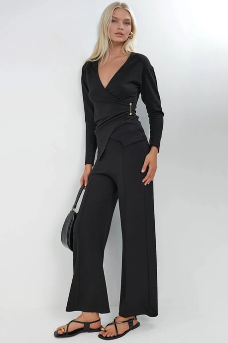 Bluse und Hose im Set mit Accessoire-Details - Image 1