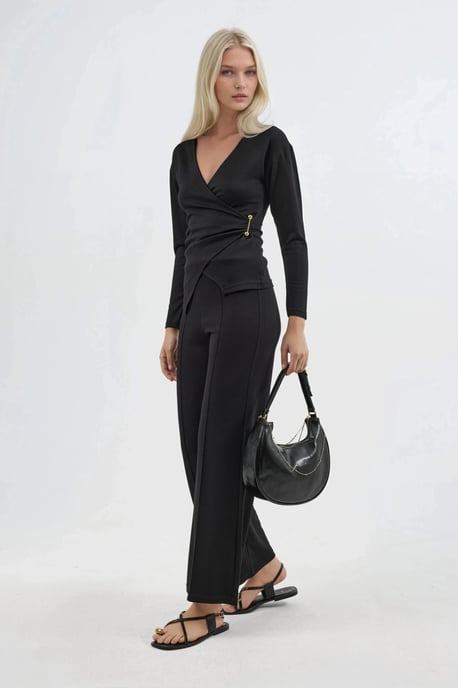 Bluse und Hose im Set mit Accessoire-Details - Image 5