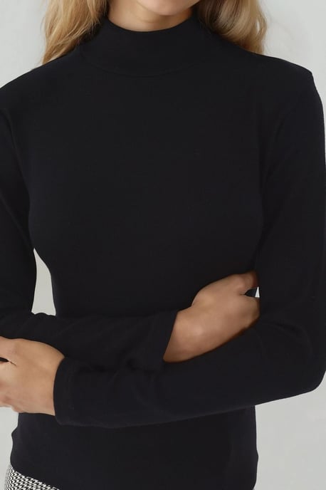 Ultraweicher Touch Slim Fit Rollkragen Strickoberteil - Image 2