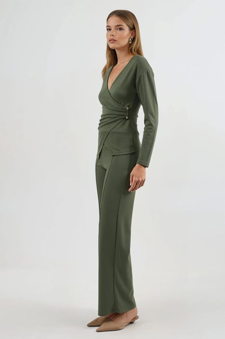 Bluse und Hose im Set mit Accessoire-Details - Image 2