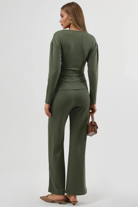 Bluse und Hose im Set mit Accessoire-Details - Image 4