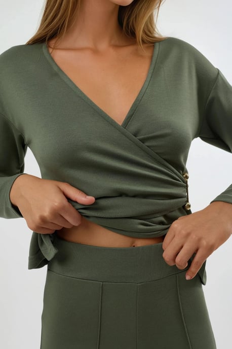 Bluse und Hose im Set mit Accessoire-Details - Image 5