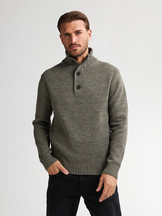 Petrol Industries - Melange Pullover Logan Herren - Grün - Image 3