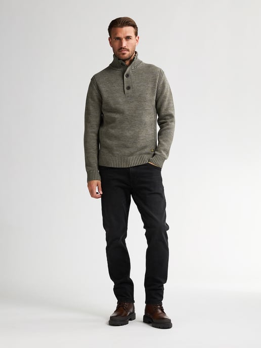 Petrol Industries - Melange Pullover Logan Herren - Grün - Image 5