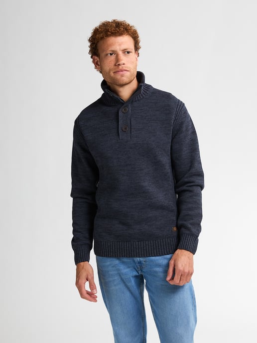 Petrol Industries - Melange Pullover Logan Herren - Blau - Image 3