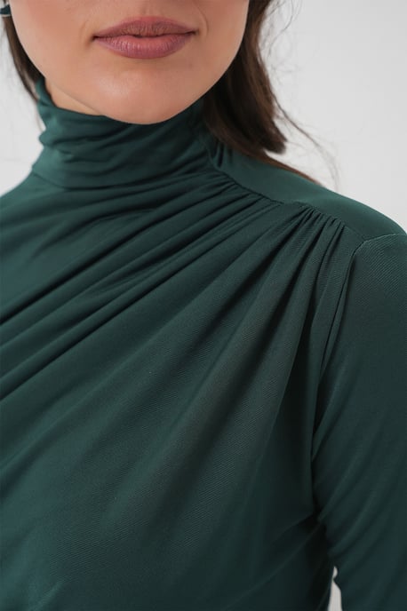 Fitted Rollkragenbluse mit Drapierung - Image 6