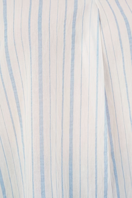 Gestreifte V-Ausschnitt-Bluse - Image 5