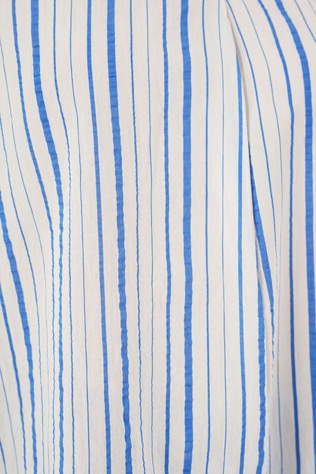 Gestreifte V-Ausschnitt-Bluse - Image 5