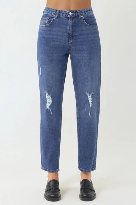 Zerstörte Detailierte Slim Fit Jeans - Image 6