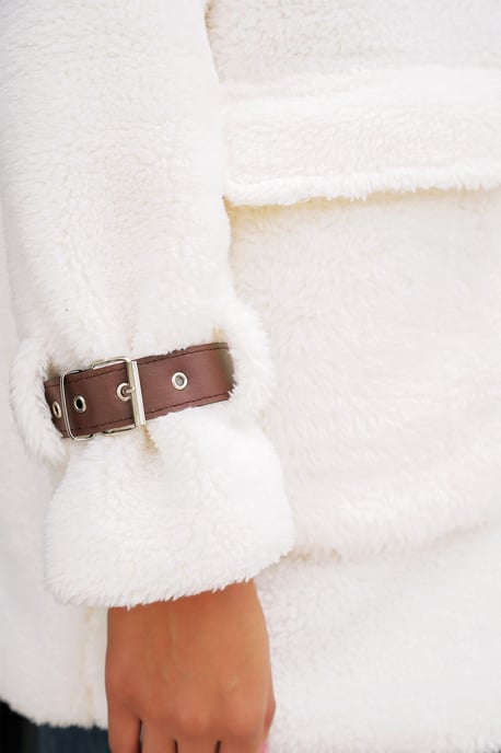 Übergrüßiger Plüsch-Faux-Fur-Mantel mit Taschen - Image 2