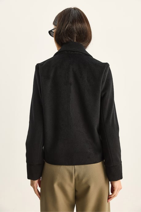 Plüsch Button-Up Mantel mit Taschen - Image 6