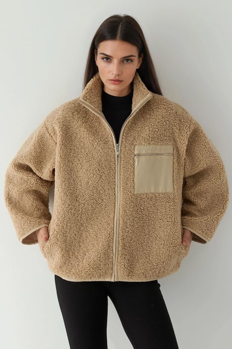 Strukturierte Jacke mit Taschen-Detail - Image 1