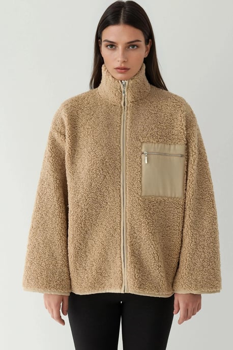 Strukturierte Jacke mit Taschen-Detail - Image 5