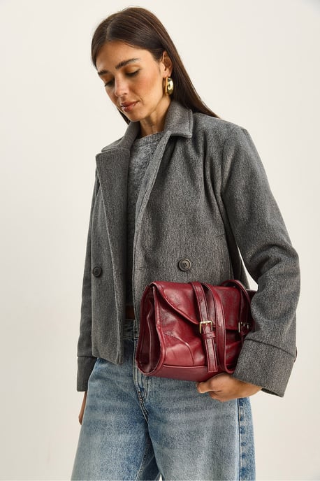 Plüsch Button-Up Mantel mit Taschen - Image 2