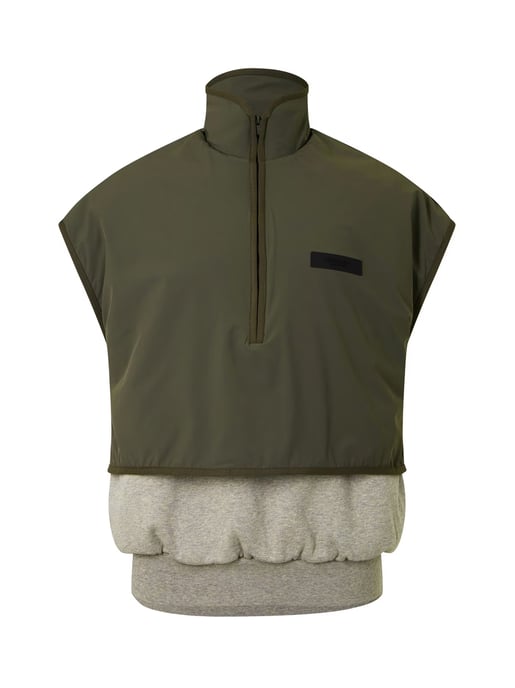 Essentials Nylon-Fleece-Weste mit Stehkragen - Image 2