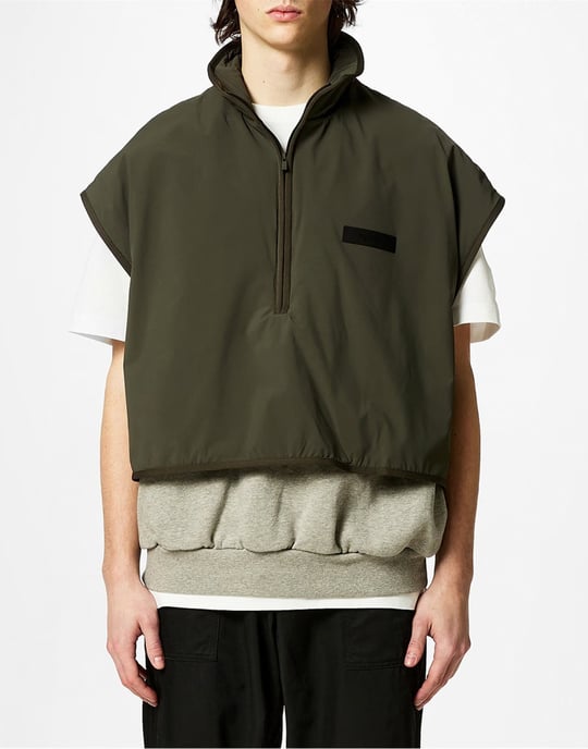 Essentials Nylon-Fleece-Weste mit Stehkragen - Image 3