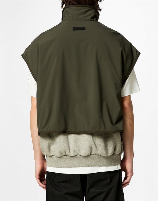 Essentials Nylon-Fleece-Weste mit Stehkragen - Image 5