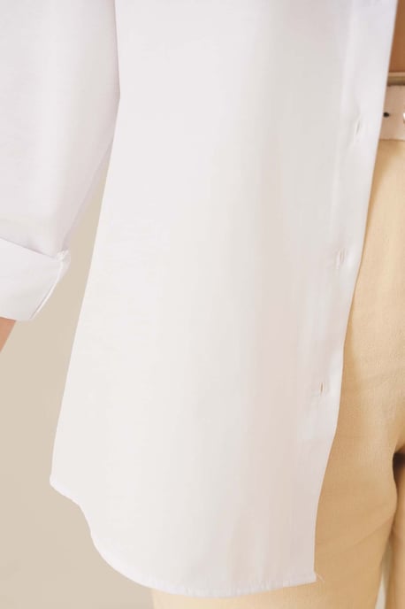 Lockere Passform Popeline-Shirt mit Knopfleiste - Image 3