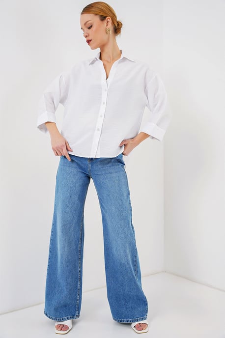 Texturiertes Weben Button-Up Hemd - Image 1
