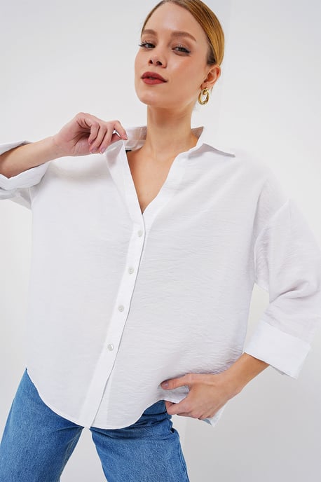 Texturiertes Weben Button-Up Hemd - Image 3
