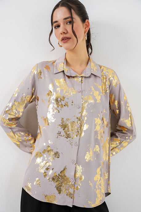 Übergroßes gestreiftes Button-Up Hemd - Image 3