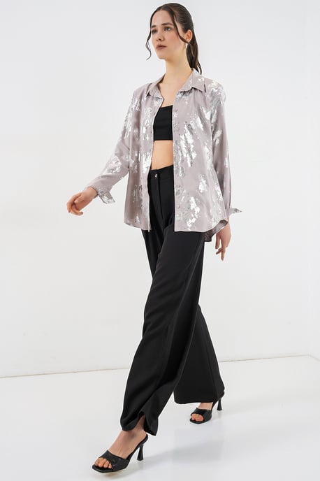 Übergroßes gestreiftes Button-Up Hemd - Image 2