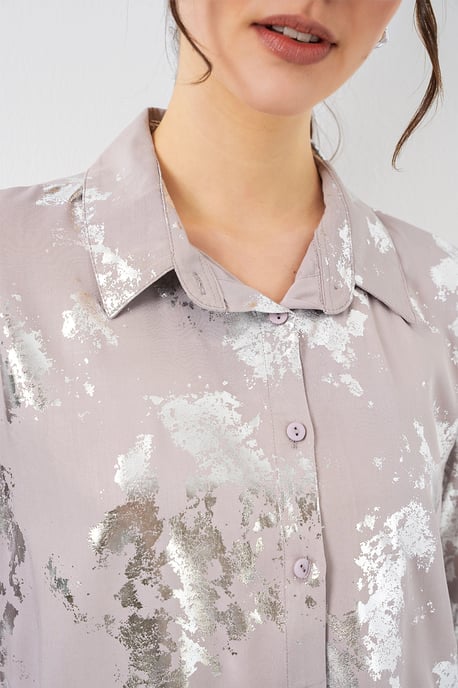 Übergroßes gestreiftes Button-Up Hemd - Image 4