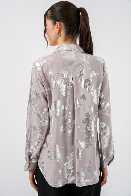 Übergroßes gestreiftes Button-Up Hemd - Image 5