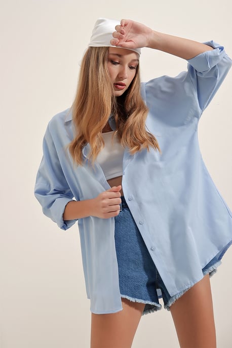 Oversized Popeline 2er-Pack Hemd - Image 2