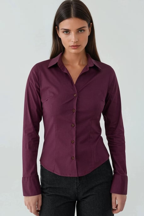 Elegantes Langarmhemd mit Knopfleiste - Image 1