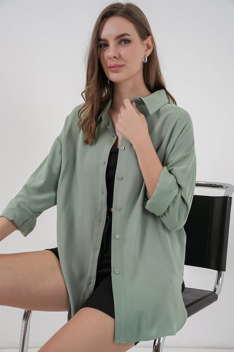 Basic Button-Up Shirt - Image 2
