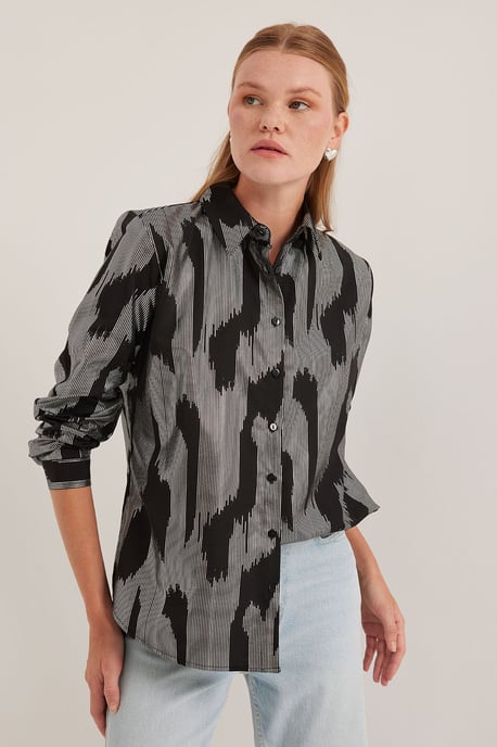 Übergroßes gestreiftes Button-Up Hemd - Image 2