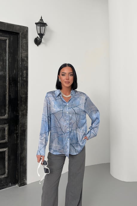 Abstraktes Bedrucktes Langarmshirt - Image 5