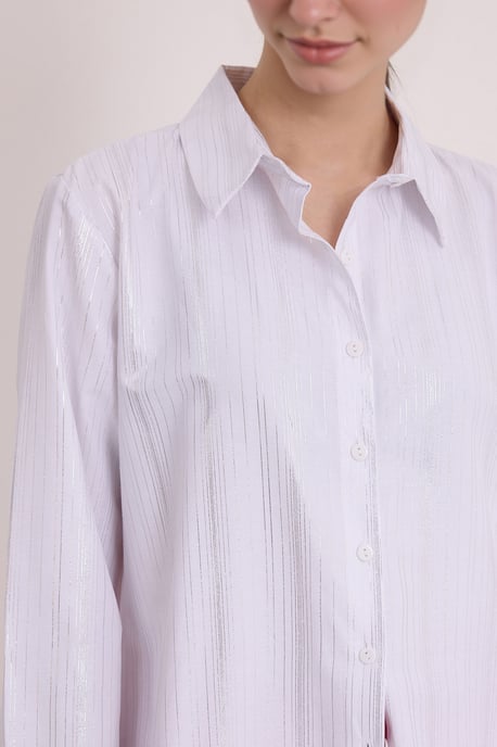 Übergroßes gestreiftes Button-Up Hemd - Image 3
