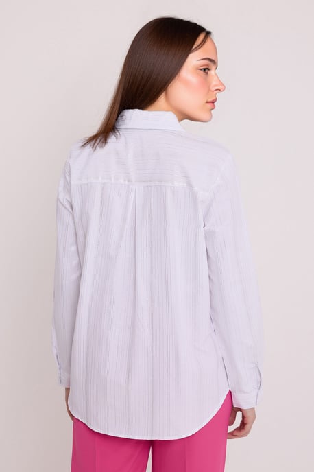 Übergroßes gestreiftes Button-Up Hemd - Image 4