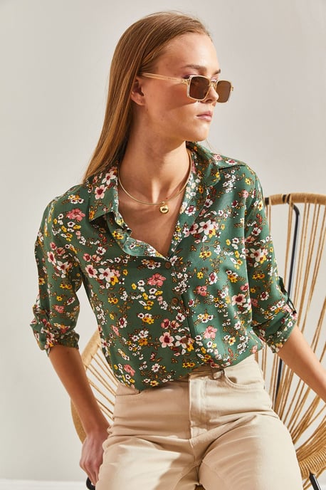 Blumen-Viskose-Shirt - Image 3