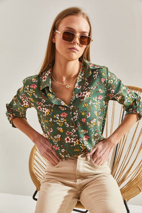 Blumen-Viskose-Shirt - Image 4