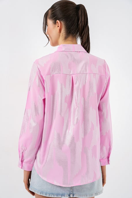 Übergroßes gestreiftes Button-Up Hemd - Image 6
