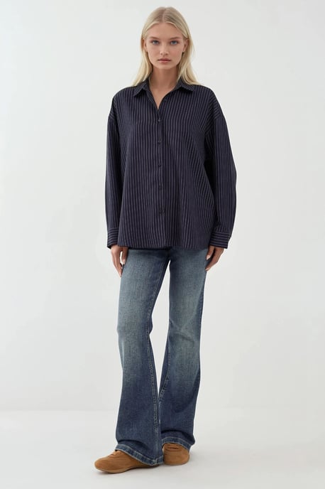 Oversized gestreiftes Hemd - Image 5