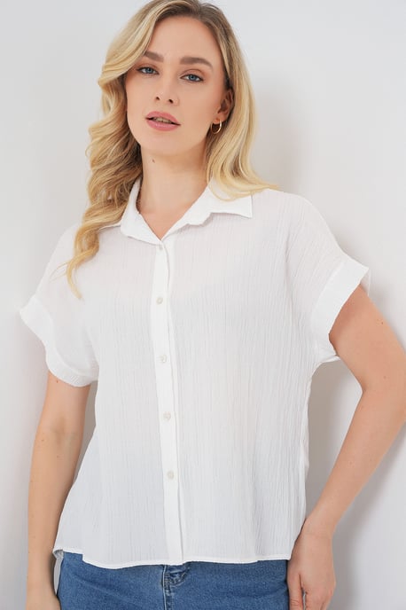Gestreifte Popeline-Hemdbluse - Image 1