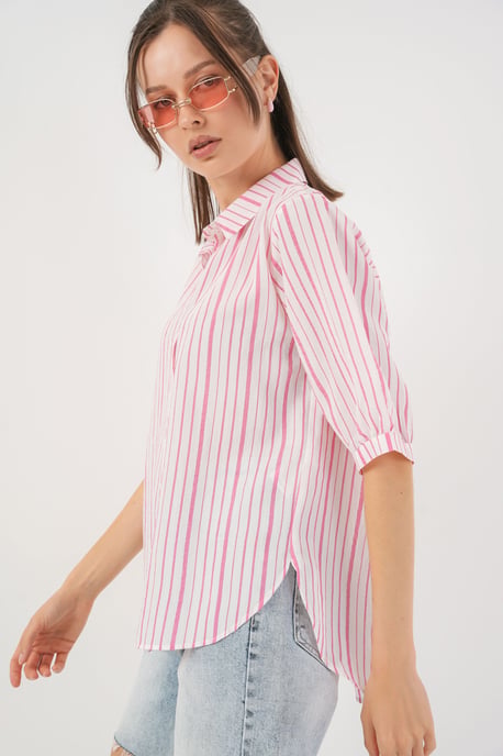 Gestreiftes Popeline-Hemd - Image 3