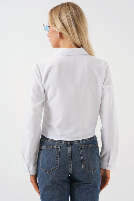 Crop-Shirt mit Schleifen-Detail - Image 6
