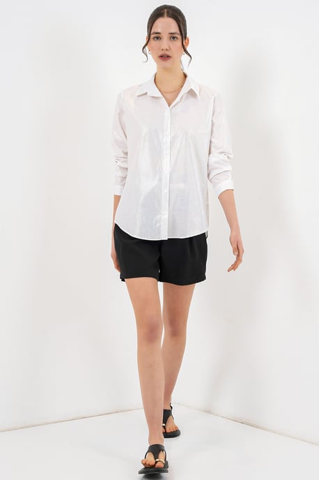 Übergroßes gestreiftes Button-Up Hemd - Image 2